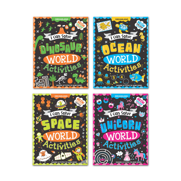 Dreamland Publications I Can Solve Activities Books Pack- A Set of 4 Books
