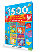 Thumbnail for Dreamland Publications 1500 Mosaic Stickers with Colouring Fun Books Pack - A Set of 4 Books