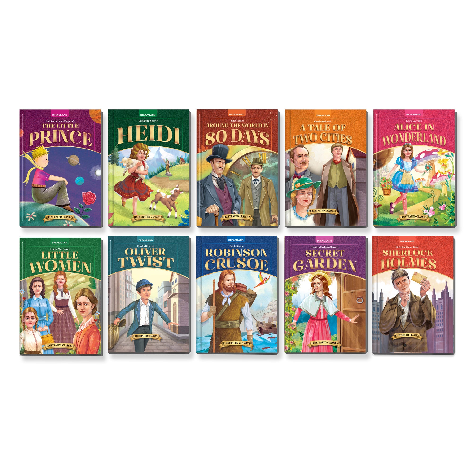 Dreamland Publications Illustrated Classics - A Pack of 10 Books