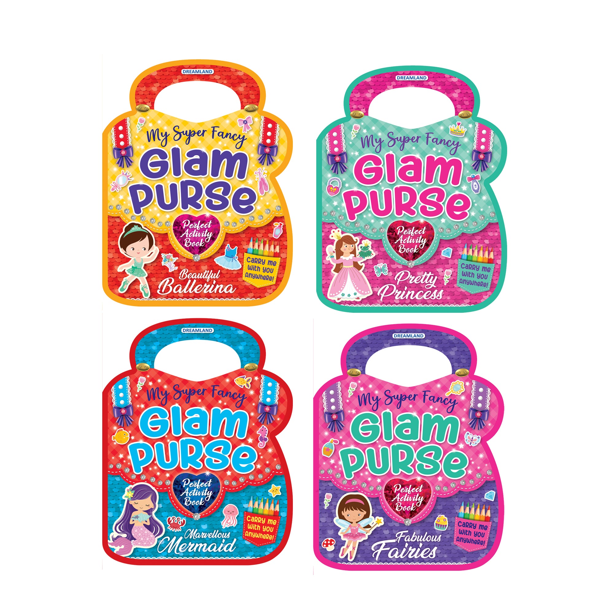 Dreamland Publications My Super Fancy Glam Purse Books Pack- A Set of 4 Books
