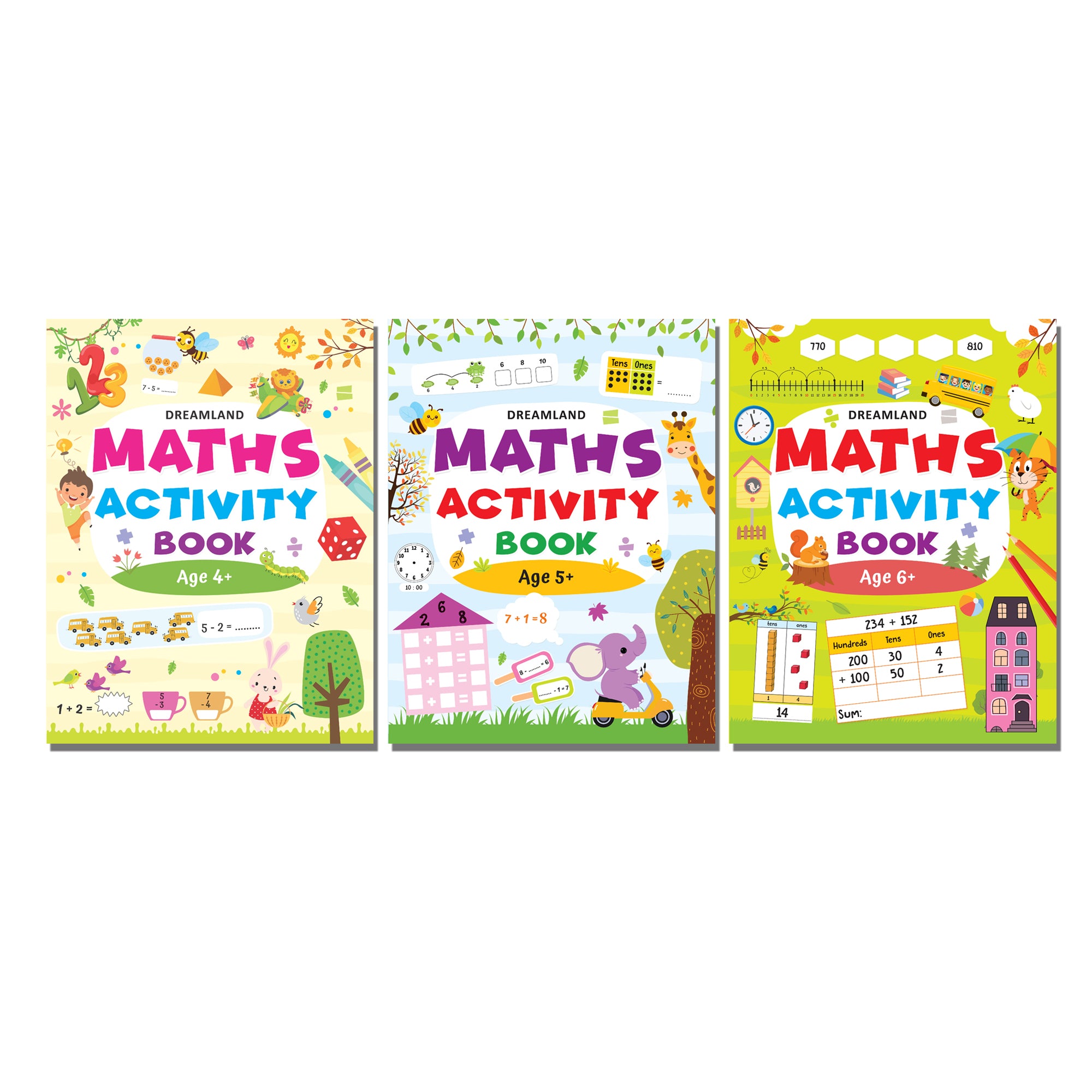 Dreamland Publications Maths Activity Books Pack- A Set of 3 Books