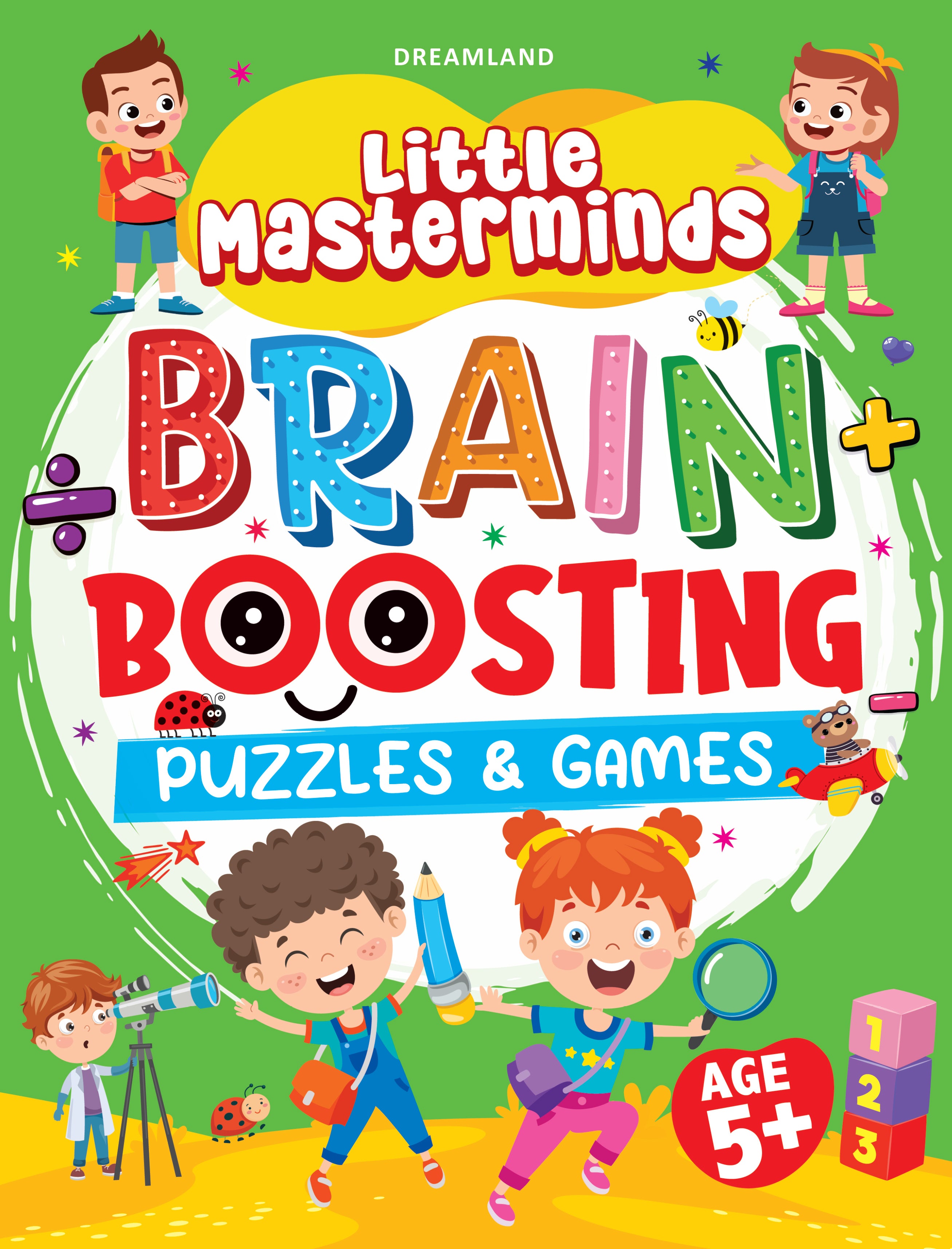 Dreamland Publications Little Masterminds: Brain Boosting Puzzles & Games Activity Book for Kids Age 5 and Up
