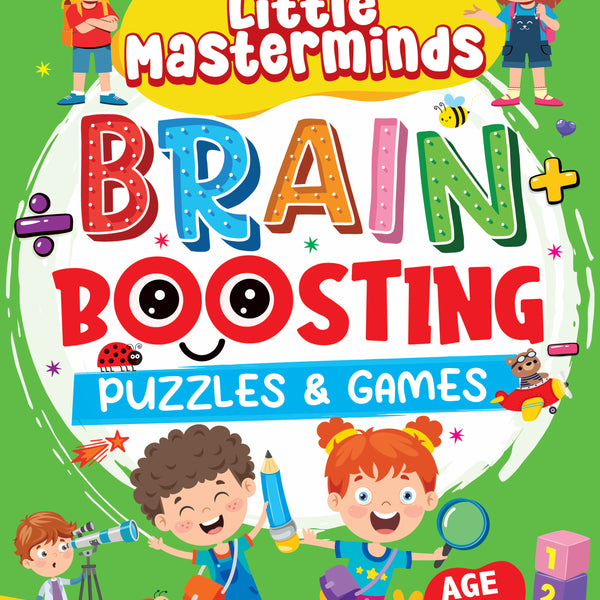 Dreamland Publications Little Masterminds: Brain Boosting Puzzles & Games Activity Book for Kids Age 5 and Up