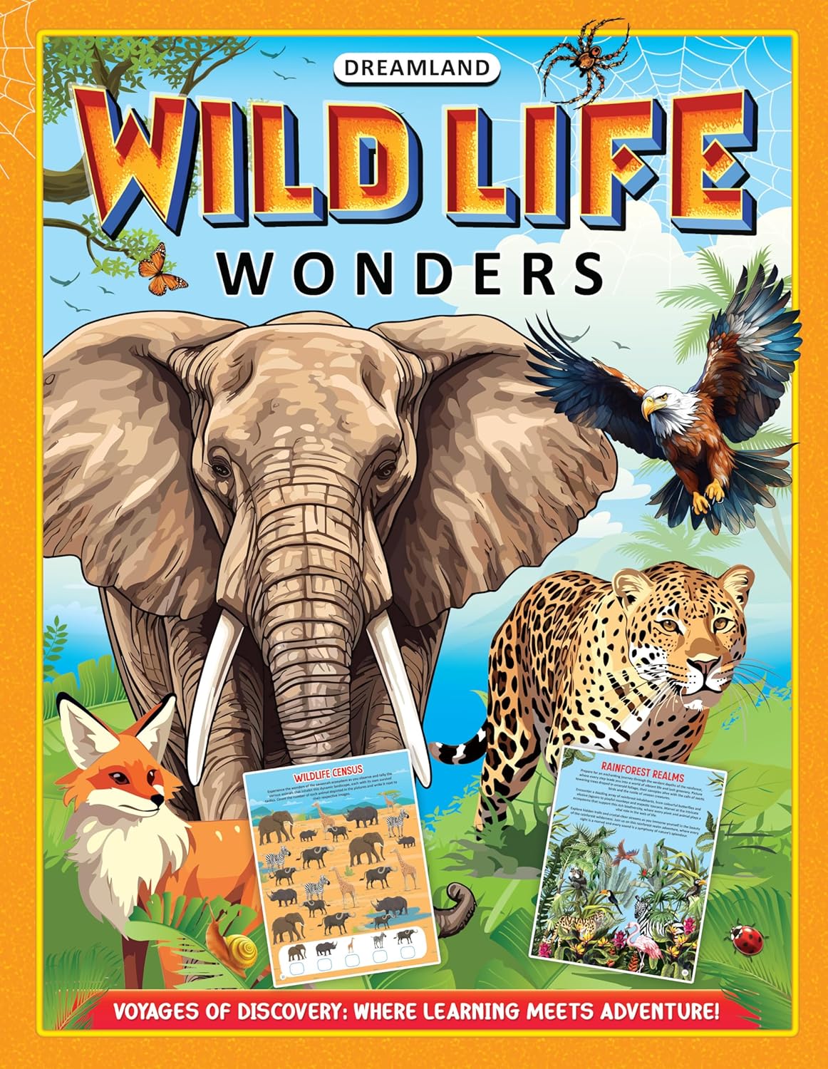 Dreamland Publications Wildlife Wonders Activity Book for Kids Age 5 -10 years