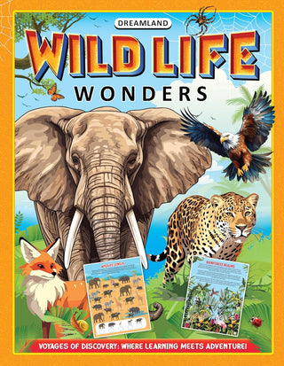 Dreamland Publications Wildlife Wonders Activity Book for Kids Age 5 -10 years