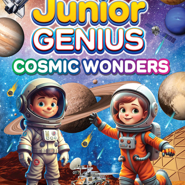 Dreamland Publications Junior Genius: Cosmic Wonders – A Fun-Filled Space Learning Book for Kids Age 7+ | Explore Planets, Stars, Rockets, and More Through Facts, Activities & Quizzes