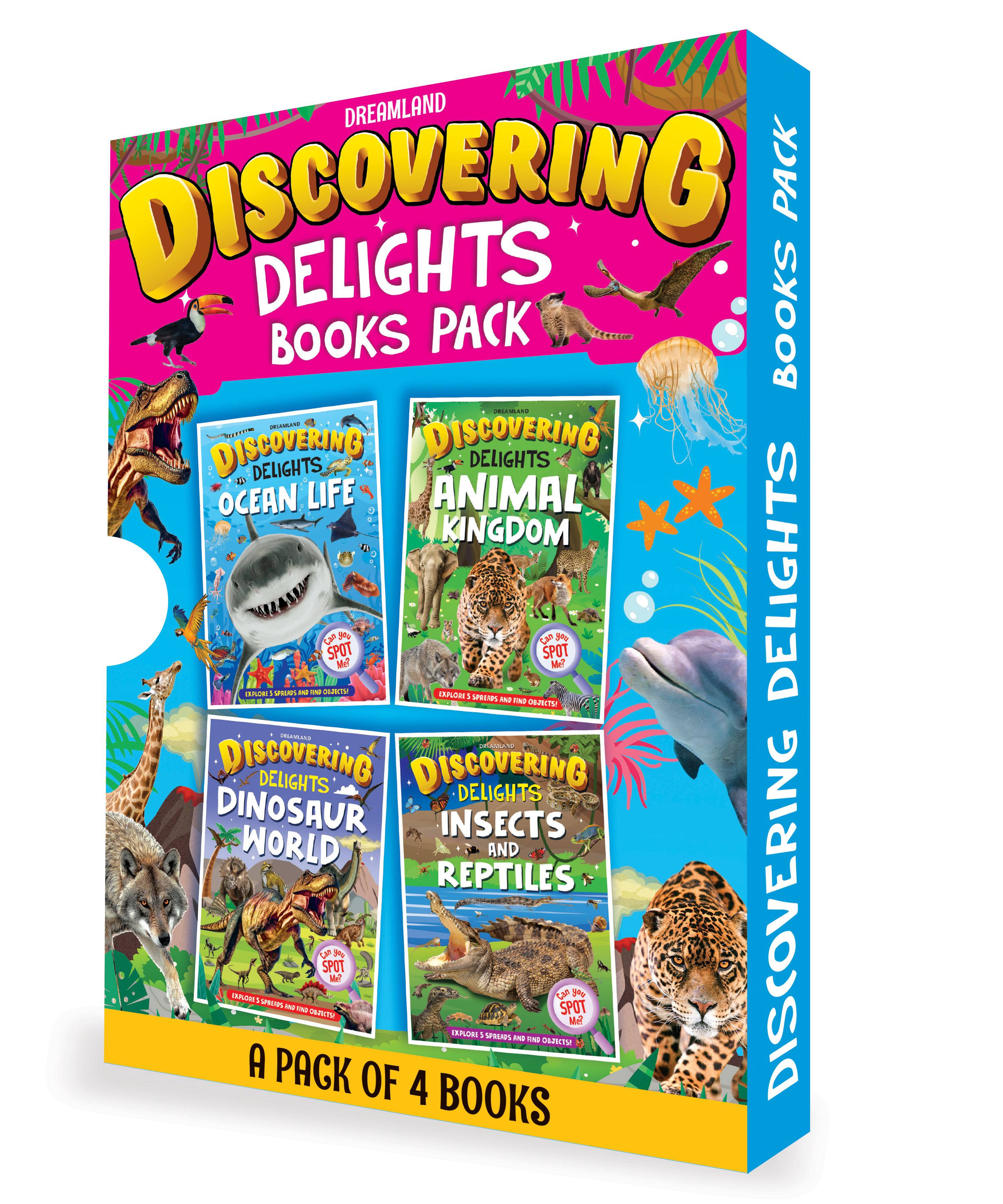 Dreamland Publications Discovering Delights Activity Book Pack for Kids Age 4 -10 years - A Set of 4 Books
