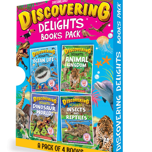 Dreamland Publications Discovering Delights Activity Book Pack for Kids Age 4 -10 years - A Set of 4 Books