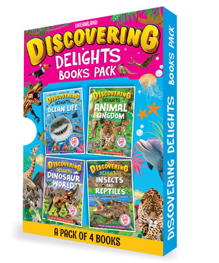 Dreamland Publications Discovering Delights Activity Book Pack for Kids Age 4 -10 years - A Set of 4 Books