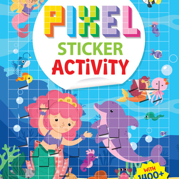 Dreamland Publications Pixel Sticker Activity Book: Curious Mermaid – Over 1,400 Stickers for Kids Age 4+ | Underwater Pixel Art, Sticker Puzzles