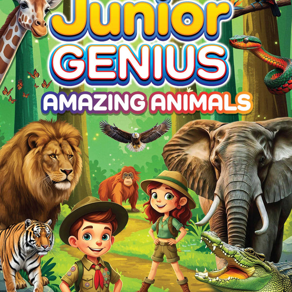 Dreamland Publications Junior Genius: Amazing Animals – A Fun-Filled Learning Book for Kids Age 7+ | Discover Incredible Creatures with Facts, Activities, and Puzzles