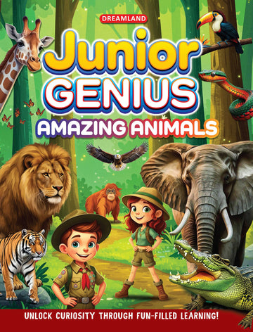 Dreamland Publications Junior Genius: Amazing Animals – A Fun-Filled Learning Book for Kids Age 7+ | Discover Incredible Creatures with Facts, Activities, and Puzzles - Distacart