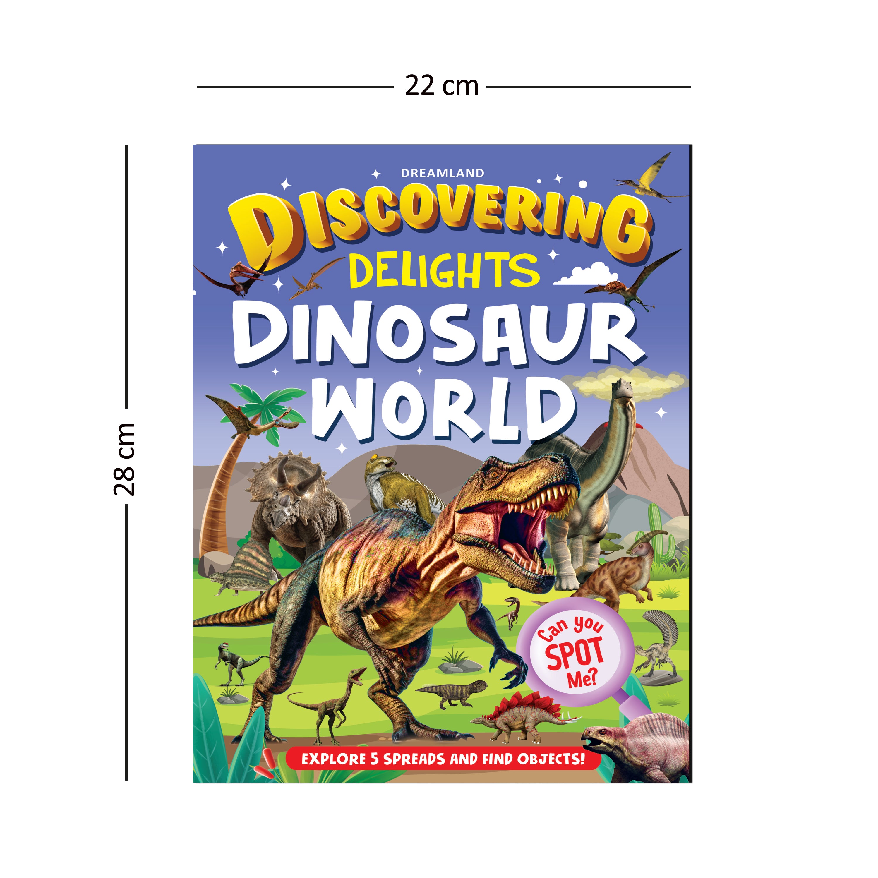 Dreamland Publications Dinosaur World Discovering Delights Flap Book for Kids Age 4 - 10 years