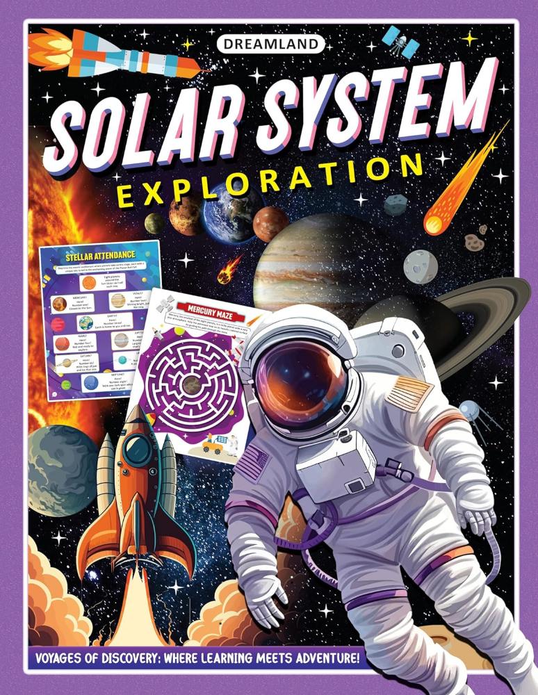 Dreamland Publications Solar System Exploration Activity Book for Kids Age 5 -10 years - Dista