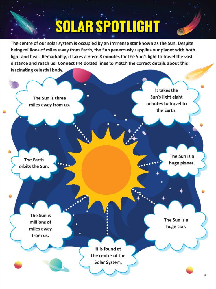 Dreamland Publications Solar System Exploration Activity Book for Kids Age 5 -10 years - Dista