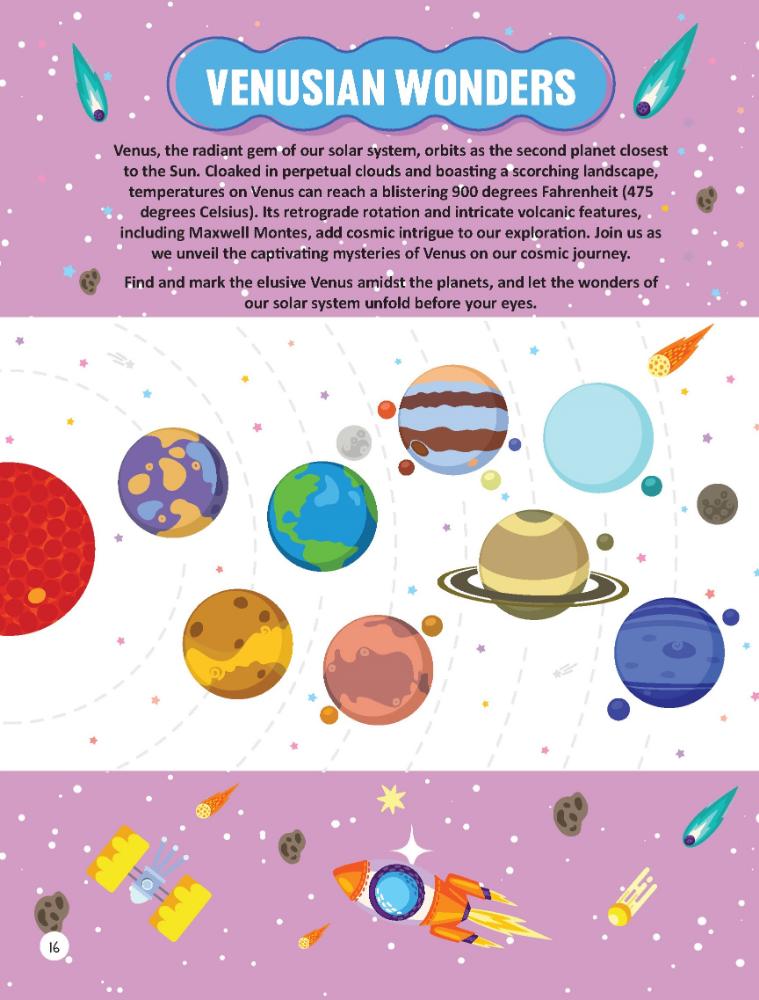 Dreamland Publications Solar System Exploration Activity Book for Kids Age 5 -10 years - Dista