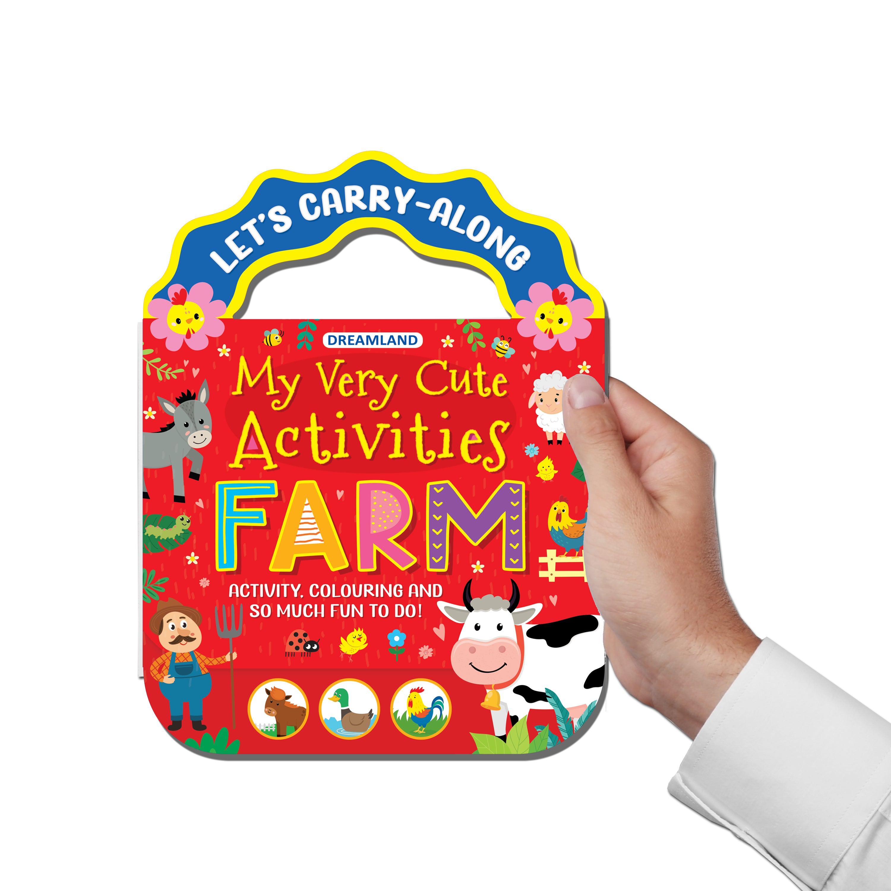 Dreamland Publications Farm- Let's Carry-Along Activity, Colouring Book for Kids Age 3 -8 years (My Very Cute Activities Series)