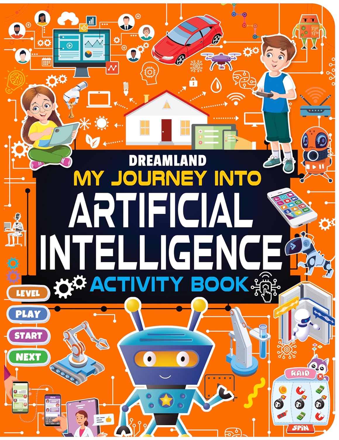 Dreamland Publications Artificial Intelligence Activity Book for Kids Age 7+ - Activities about AI, Computers and Machine Learning
