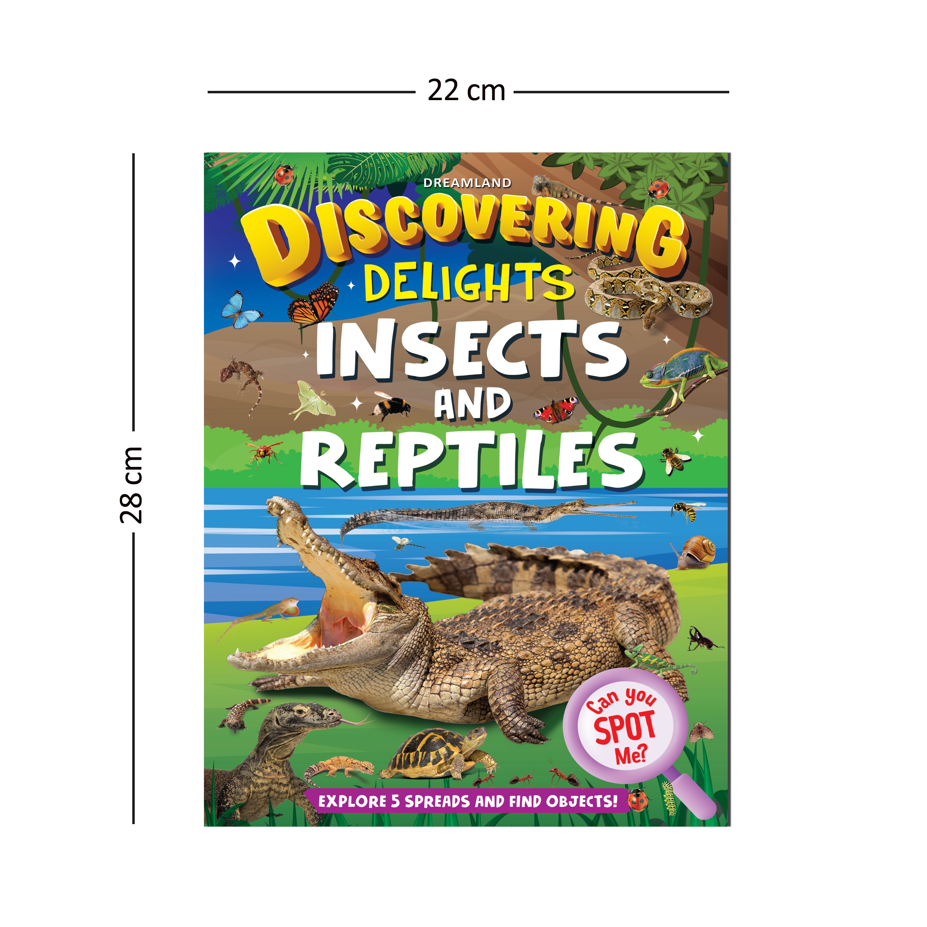 Dreamland Publications Insects and Reptiles Discovering Delights Flap Book for Kids Age 4 - 10 years