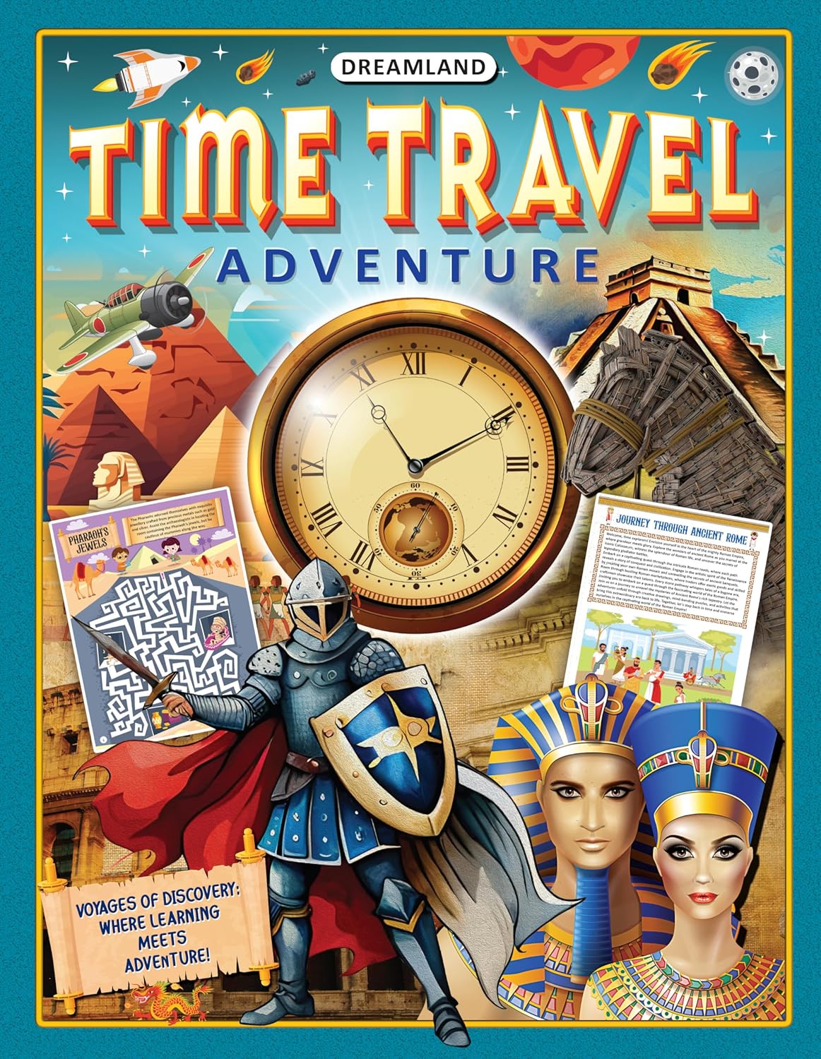 Dreamland Publications Time Travel Adventure Activity Book for Kids Age 5 -10 years