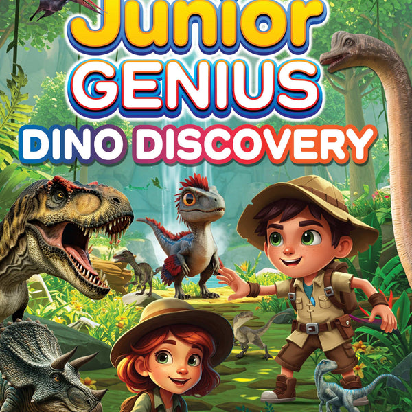 Dreamland Publications Junior Genius: Dino Discovery – A Fun-Filled Learning Book for Kids Age 7+ | Explore the World of Dinosaurs with Facts, Games, Puzzles