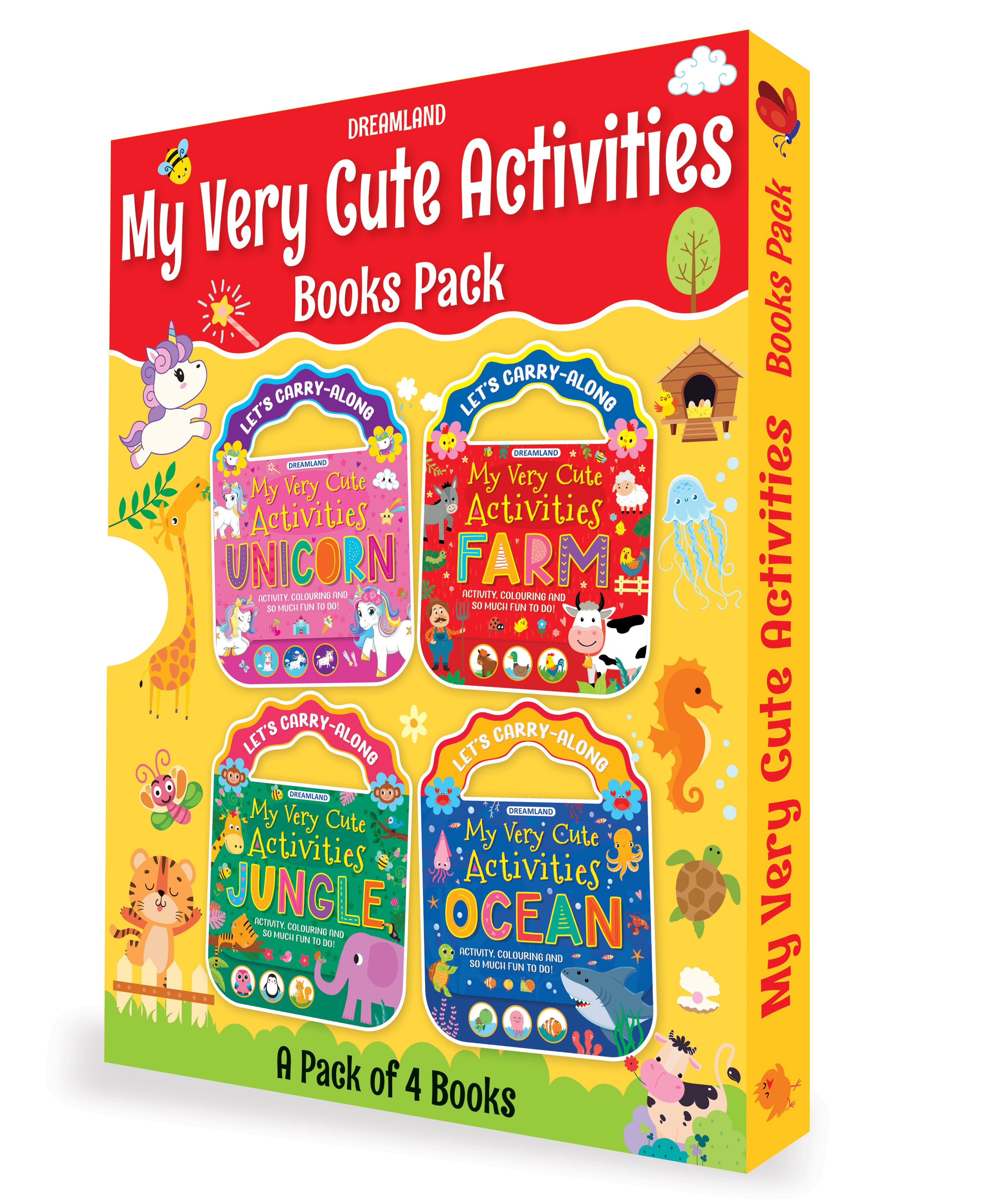 Dreamland Publications My Very Cute Activities & Colouring Books Pack for Kids Age 3-8 years - A Set of 4 Books