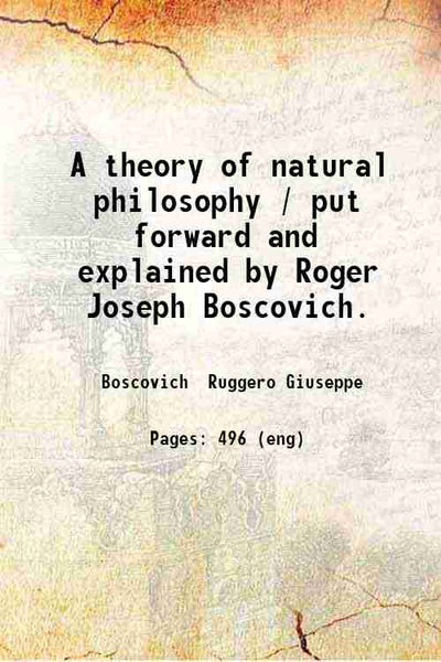 A theory of natural philosophy - Gyan Books