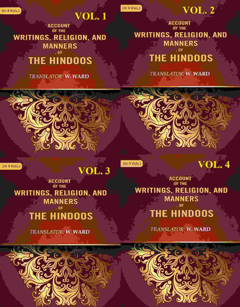 Account of the Writings, Religion, and Manners, of the Hindoos 4 Vols. Set - Gyan Books - Distacart
