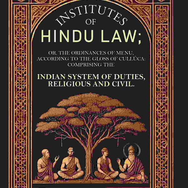 Institutes Of Hindu Law: Or, The Ordinances Of Menu, According To The Gloss Of Cullúca Comprising The - Gyan Books - Distacart