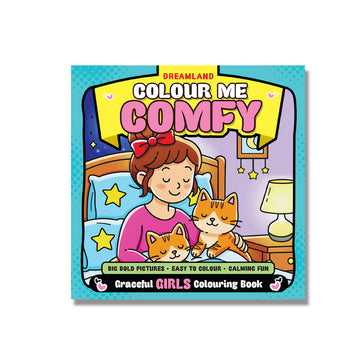 Dreamland Publications Colour Me Comfy – Grace Girls| Cute and Elegant Girls Colouring Book for Kids, Teens, and Adults | Simple Bold Outlines, Relaxing and Creative Designs - Dista