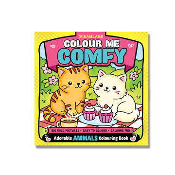 Dreamland Publications Colour Me Comfy: Artsy Animals - Easy and Relaxing Animal Colouring Book for All Ages with Bold, Cute and Creative Designs - Dista