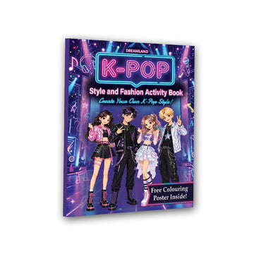 Dreamland Publications K- POP Style and Fashion Activity Book for Kids Age 8–12 years- Design Trendy Outfits, Create Idol Looks, Color Fashion Pages, Solve Puzzles & Have Fun! - Dista