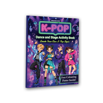 Dreamland Publications K- POP Dance and Stage Activity Book for Kids Age 8–12 years -Design Outfits, Learn Dance Moves, Create Concert Stages, Solve Puzzles & Become a K-Pop Star! - Dista