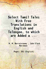 Thumbnail for Select Tamil Tales: With Free Translations In English And Teloogoo - Gyan Books - Distacart