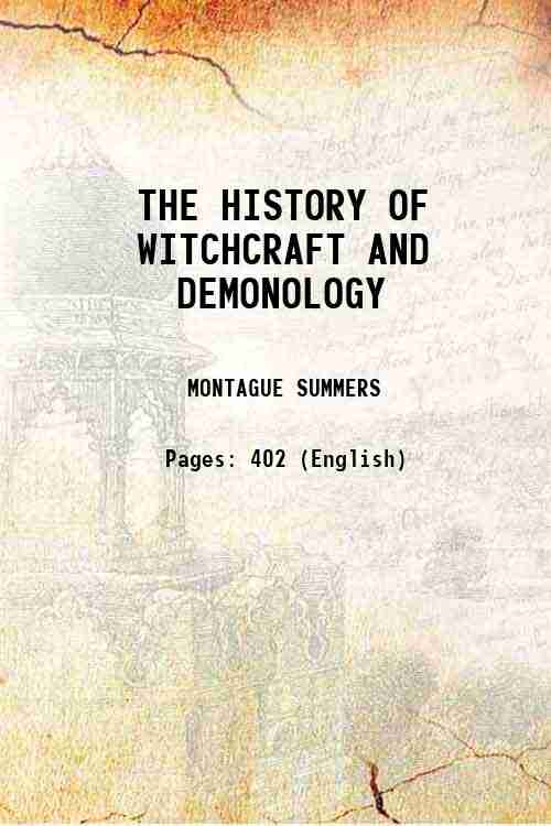The History Of Witchcraft And Dermonology - Gyan Books - Distacart
