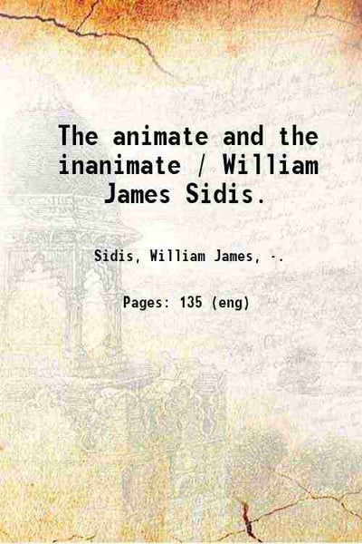 The Animate And The Inanimate - Gyan Books