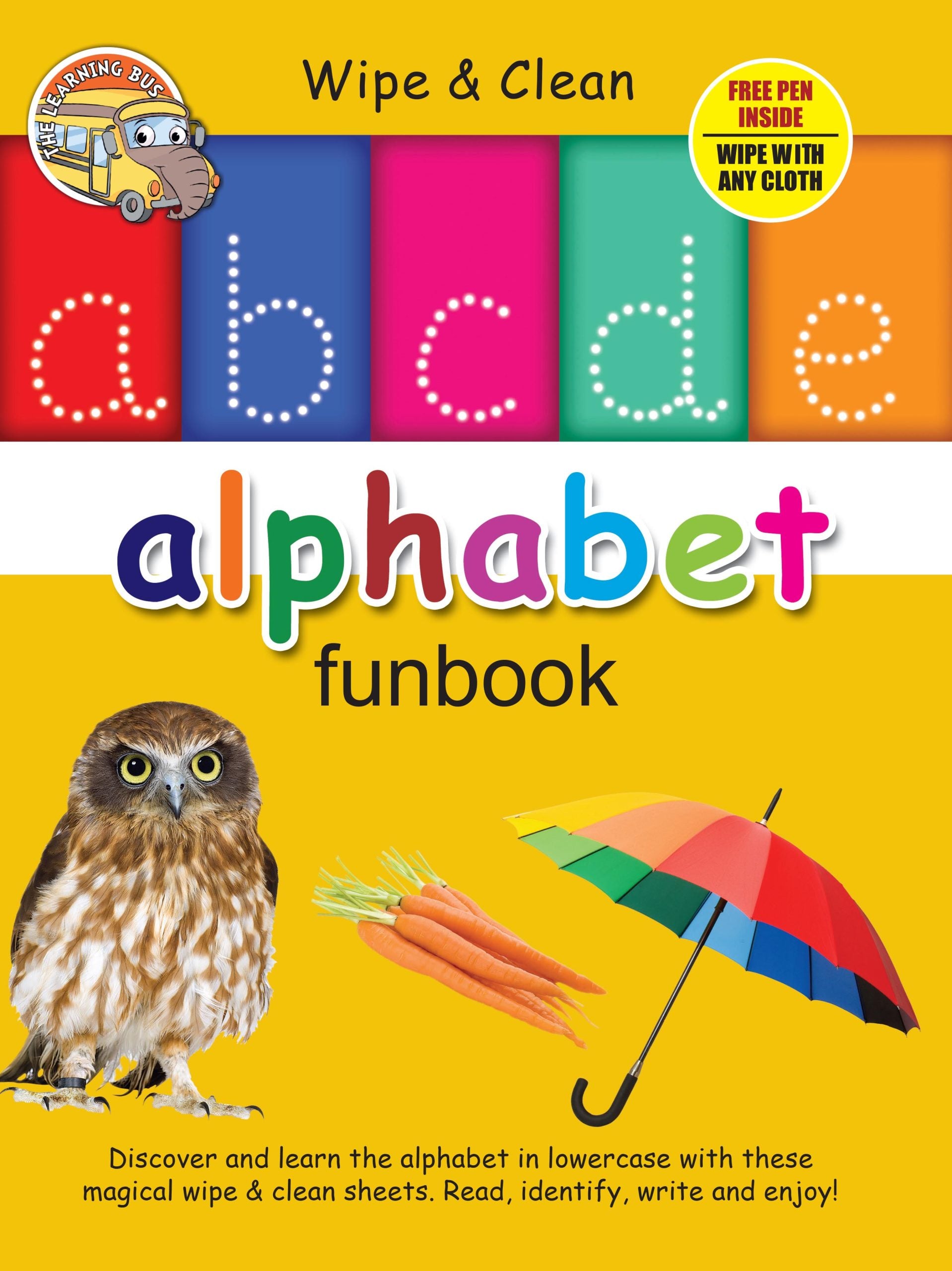Wipe & Clean alphabet Funbook - Om Books - Distacart