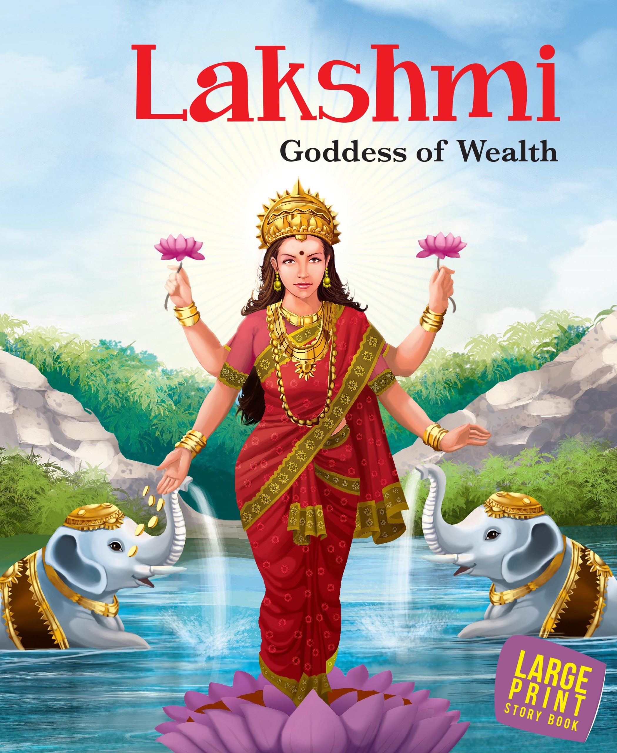 Lakshmi Goddess of Wealth : Large Print - Om Books - Distacart