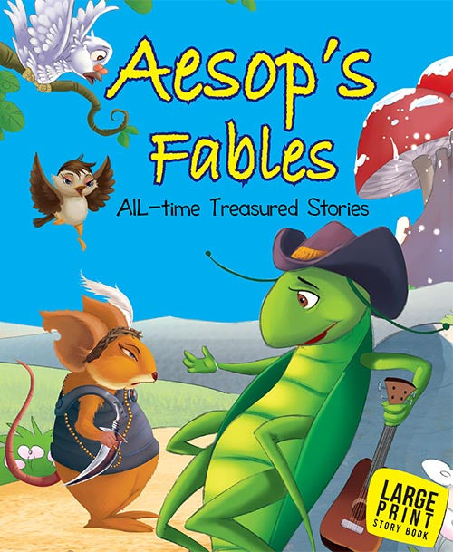 Aesops Fables : All Time Treasured Stories : Large Print - Om Books - Distacart