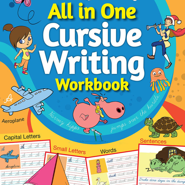 All in One Cursive Writing Workbook - Om Books - Distacart