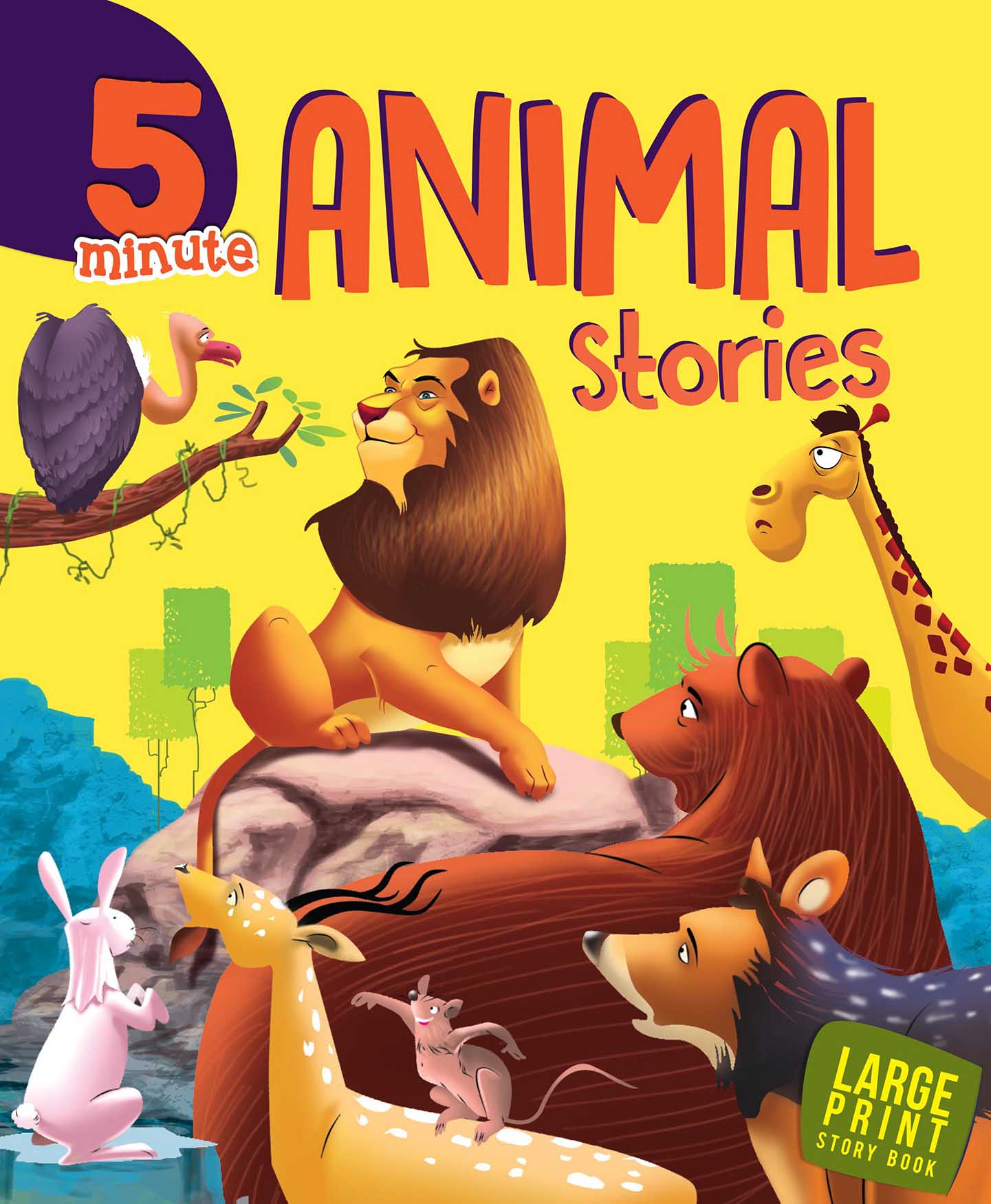 5 Minute Animal Stories : Large Print - Om Books - Distacart