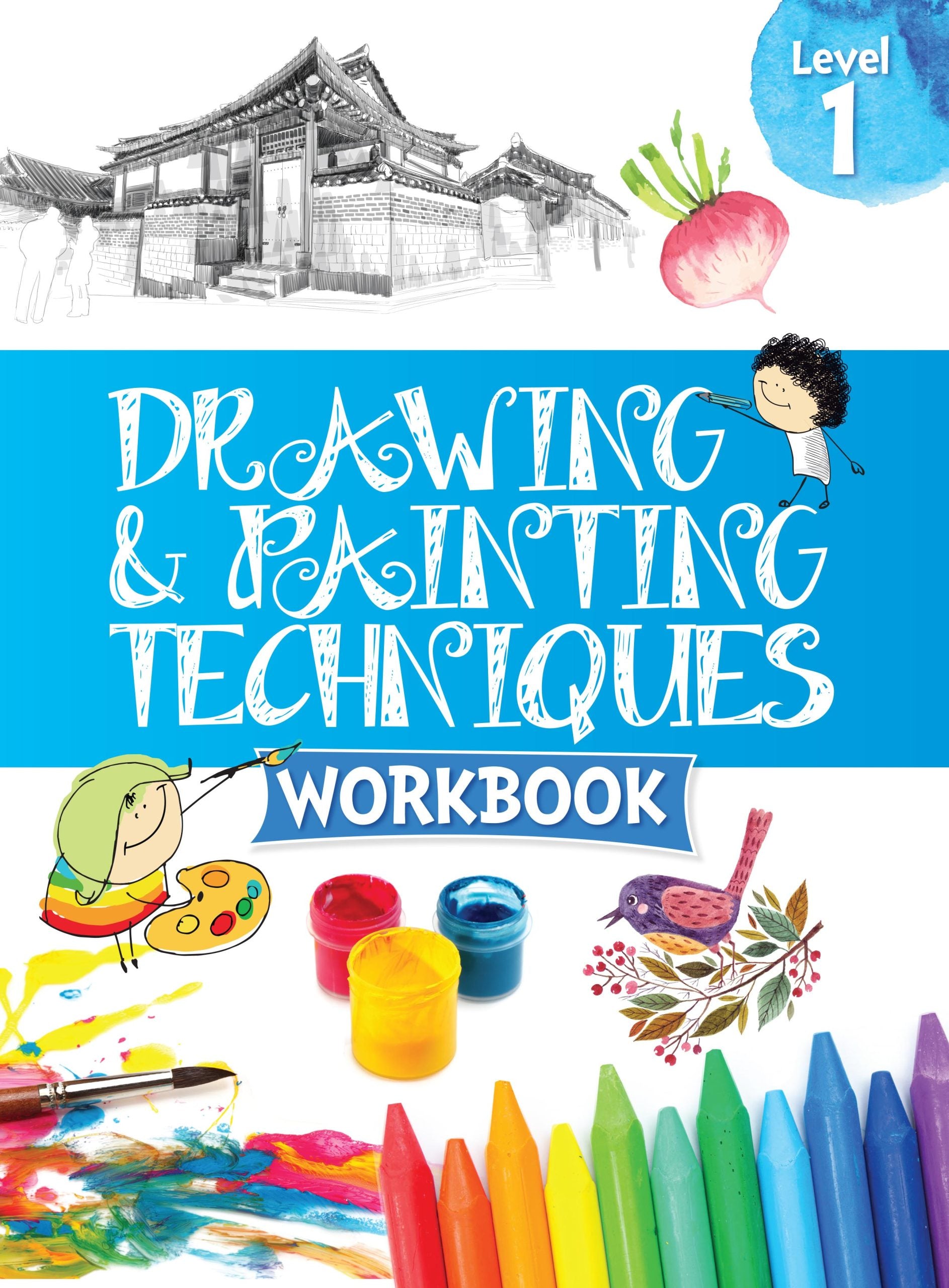 Drawing & Painting Techniques Workbook Grade 1 - Om Books - Distacart
