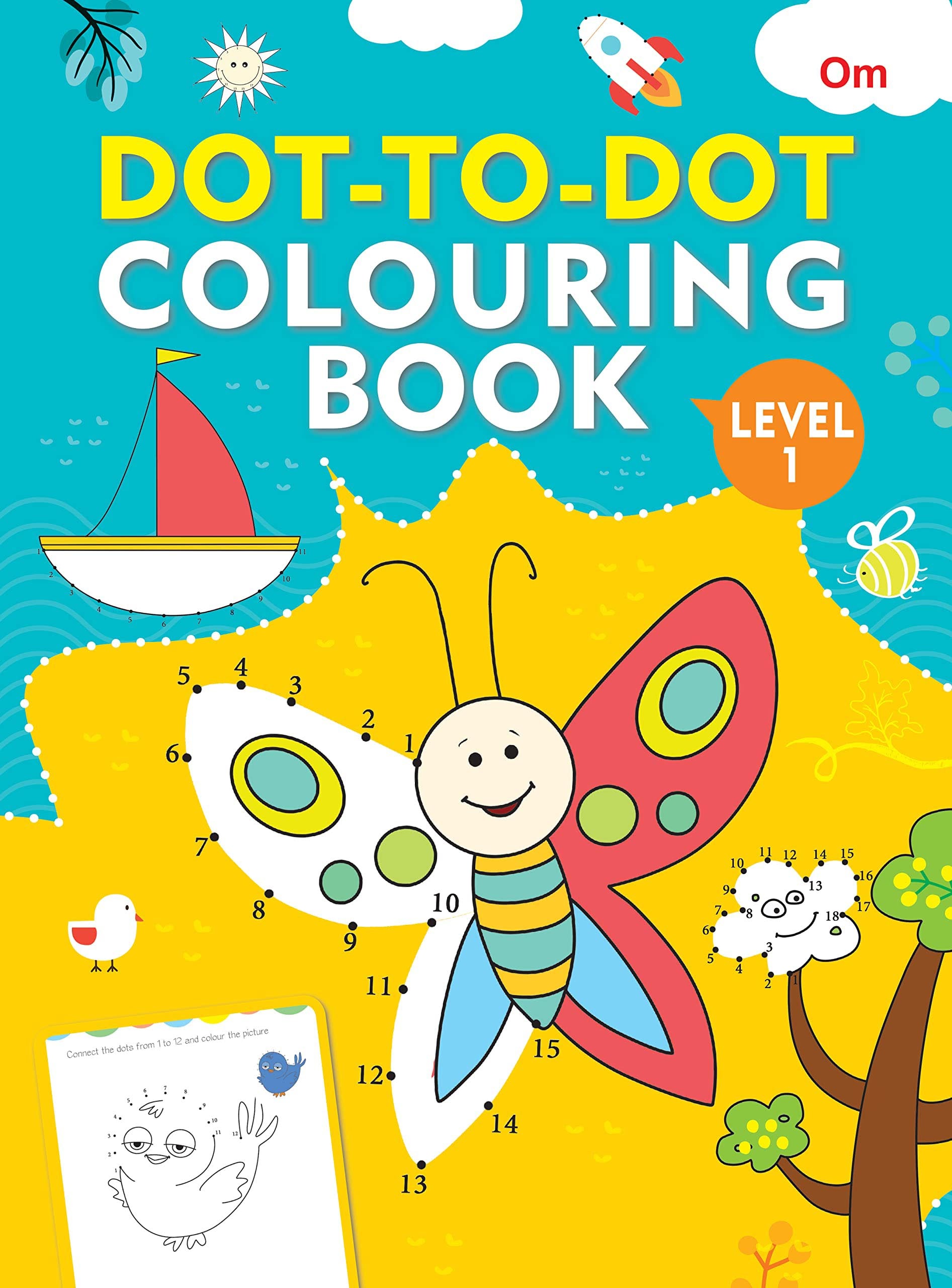 Dot-to-Dot Colouring Book Level 1 - Om Books - Distacart