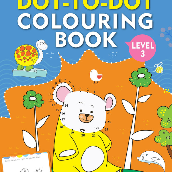 Dot-to-Dot Colouring Book Level 3 - Om Books - Distacart