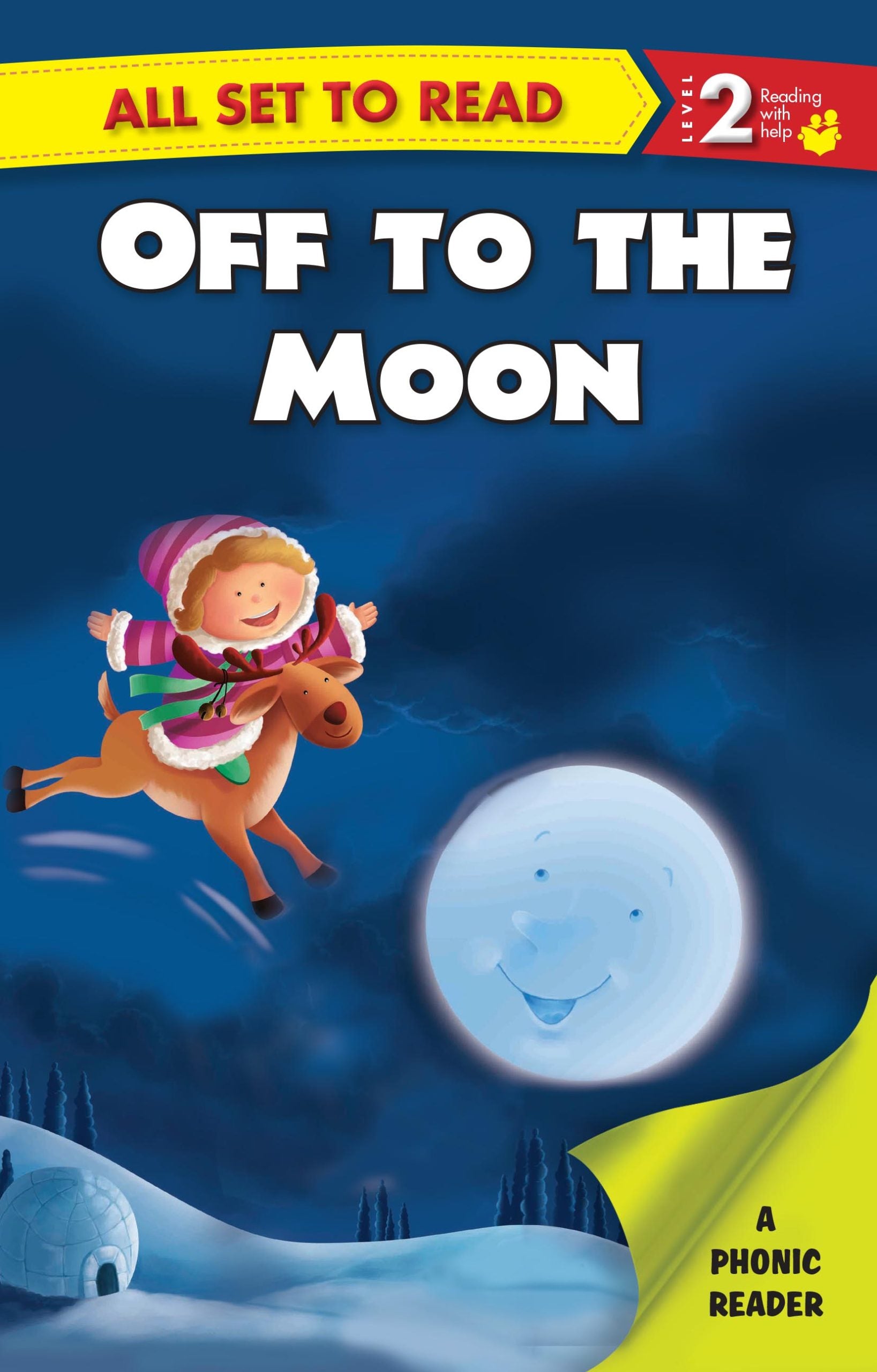 All set to Read A Phonics Reader Off to the Moon - Om Books - Distacart