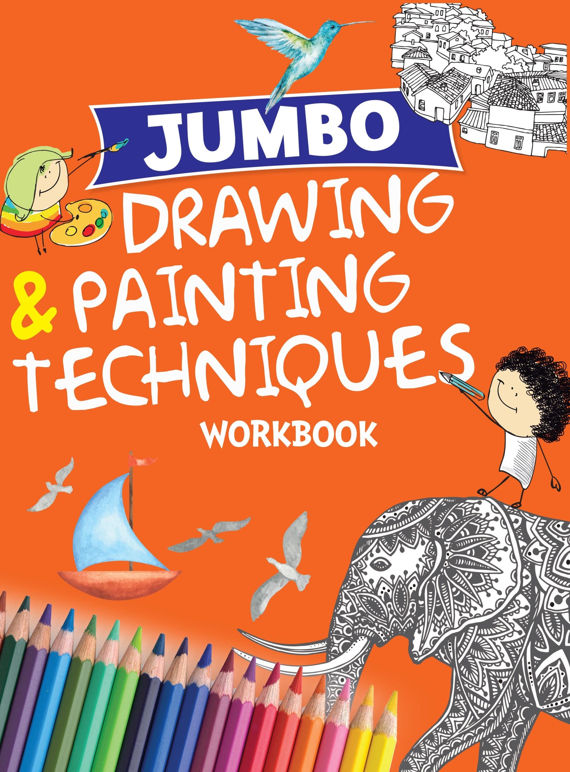 Jumbo Drawing & Painting Techniques Workbook (Binder) - Om Books - Distacart