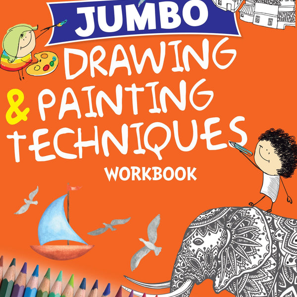 Jumbo Drawing & Painting Techniques Workbook (Binder) - Om Books - Distacart