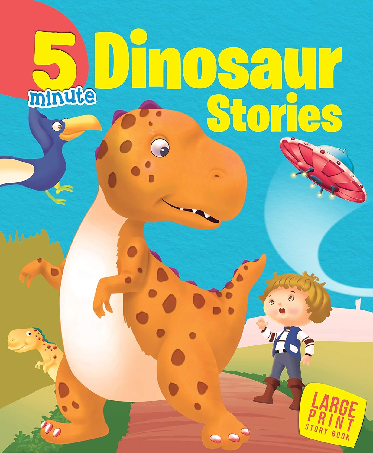 5 Minute Dinosaur Stories : Large Print - Om Books - Distacart