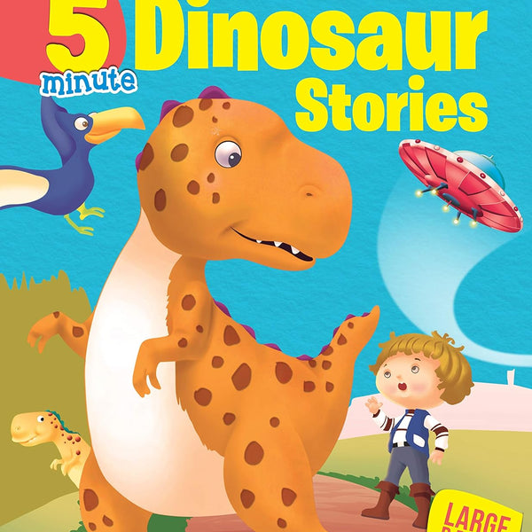 5 Minute Dinosaur Stories : Large Print - Om Books - Distacart