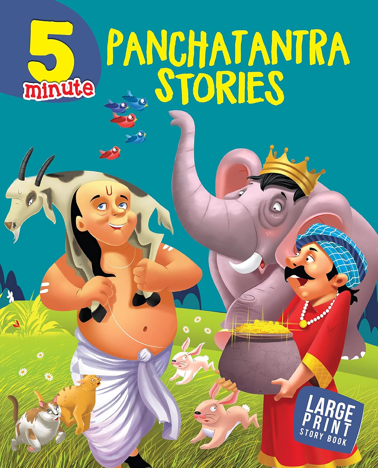 5 Minute Panchatantra Stories : Large Print - Om Books - Distacart